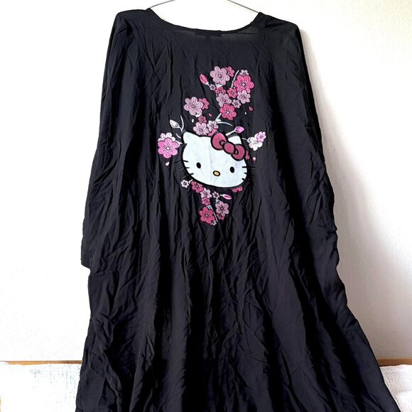 Dolls Kill X Hello Kitty Cherry Blossom Kimono Robe Women's XL - Picture 2 of 4